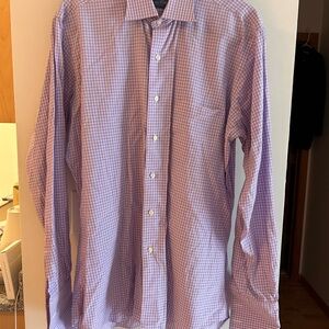 Classic Purple Checkered Dress Shirt for Men